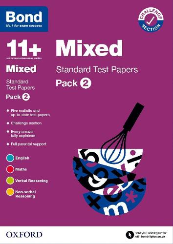 Bond 11+: Bond 11+ Mixed Standard Test Papers: Pack 2 (Bond: Test Papers)