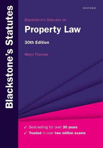Blackstone's Statutes on Property Law (Blackstone's Statute Series)