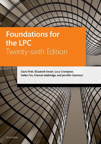 Foundations for the LPC (Legal Practice Course Manuals)