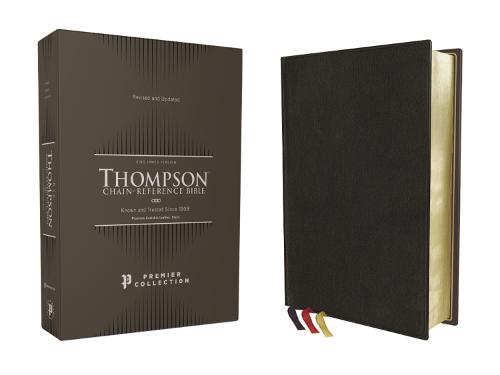 KJV, Thompson Chain-Reference Bible, Premium Goatskin Leather, Black, Premier Collection, Art Gilded Edges, Black Letter, Comfort Print: King James ... Leather, Premier Collection, Art Gilded Edges