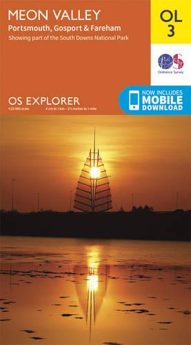OS Explorer OL3 Meon Valley, Porstmouth, Gosport & Fareham (OS Explorer Map)