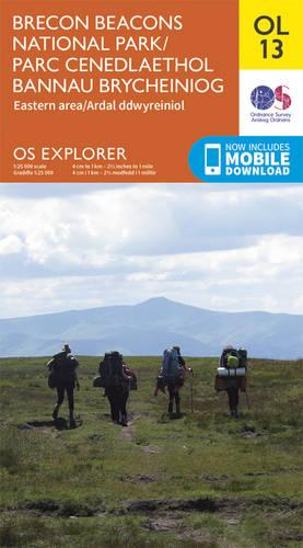 OS Explorer OL13 Brecon Beacons National Park - Eastern area (OS Explorer Map)