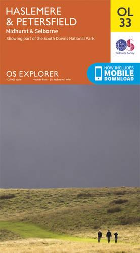 OS Explorer OL33 Haslemere & Petersfield (OS Explorer Map)