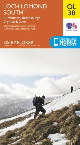 OS Explorer OL38 Loch Lomond South (OS Explorer Map)
