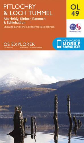 OS Explorer OL49 Pitlochry & Loch Tummel (OS Explorer Map)
