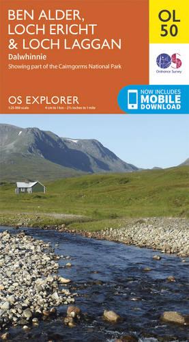 OS Explorer OL50 Ben Alder, Loch Ericht & Loch Laggan (OS Explorer Map)