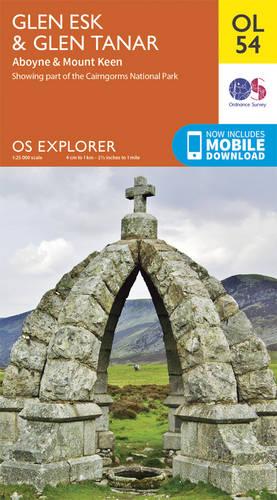 OS Explorer OL54 Glen Esk & Glen Tanar (OS Explorer Map)