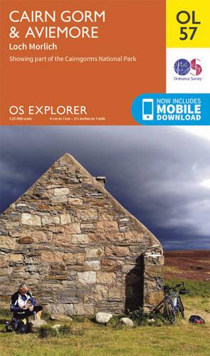 OS Explorer OL57 Cairn Gorm & Aviemore (OS Explorer Map)