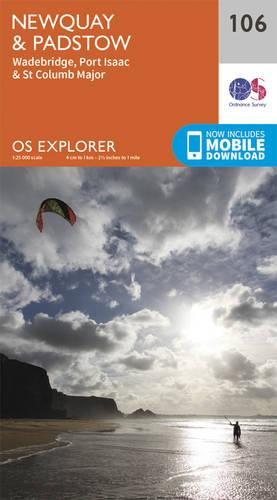 OS Explorer Map (106) Newquay and Padstow