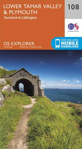 OS Explorer Map (108) Lower Tamar Valley and Plymouth