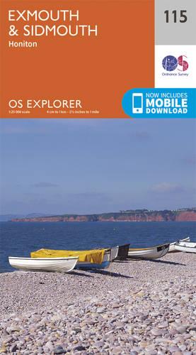 OS Explorer Map (115) Exmouth and Sidmouth