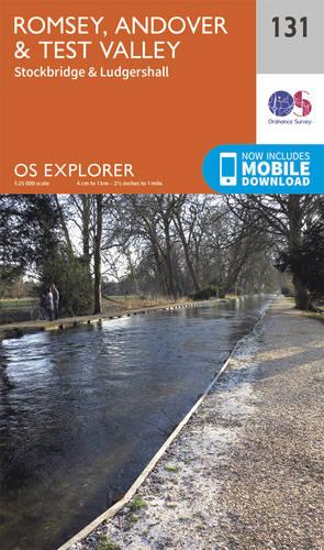 OS Explorer Map (131) Romsey, Andover and Test Valley
