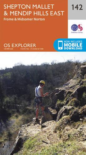 OS Explorer Map (142) Shepton Mallet and Mendip Hills East