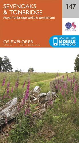 OS Explorer Map (147) Sevenoaks and Tonbridge