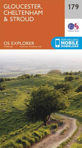 OS Explorer Map (179) Gloucester, Cheltenham and Stroud