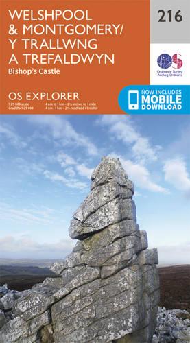 OS Explorer Map (216) Welshpool and Montgomery