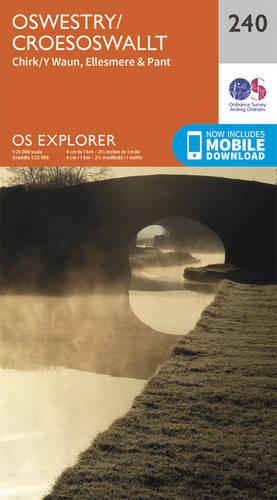OS Explorer Map (240) Oswestry / Croesoswallt