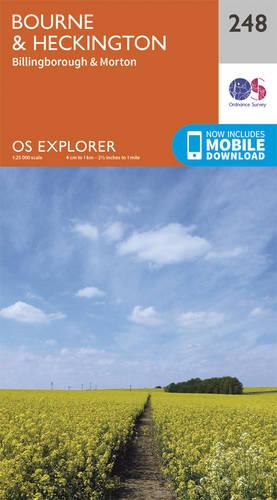 OS Explorer Map (248) Bourne and Heckington