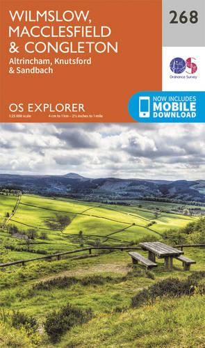 OS Explorer Map (268) Wilmslow, Macclesfield and Congleton