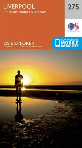 OS Explorer Map (275) Liverpool, St Helens - Widnes and Runcorn