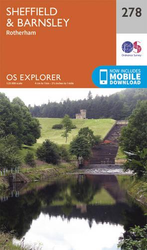 OS Explorer Map (278) Sheffield and Barnsley