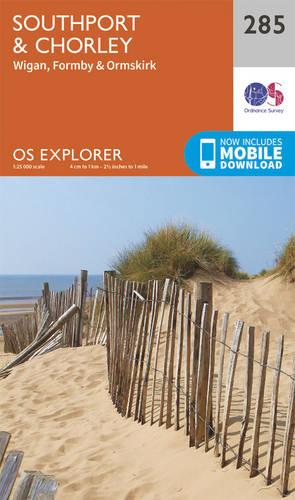 OS Explorer Map (285) Southport and Chorley