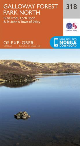OS Explorer Map (318) Galloway Forest Park North