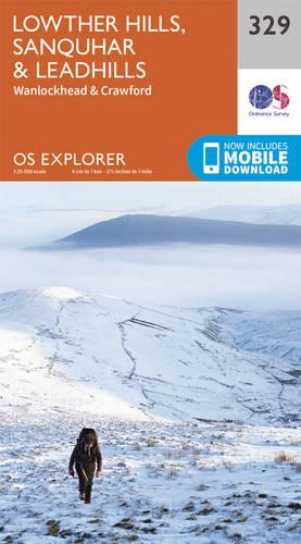 OS Explorer Map (329) Lowther Hills, Sanquhar and Leadhills
