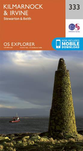 OS Explorer Map (333) Kilmarnock and Irvine