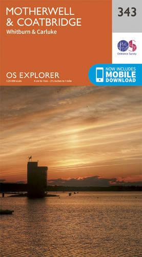 OS Explorer Map (343) Motherwell and Coatbridge
