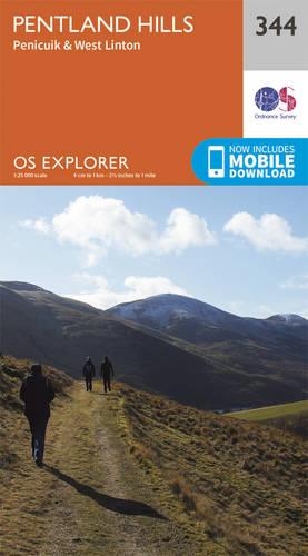 OS Explorer Map (344) Pentland Hills