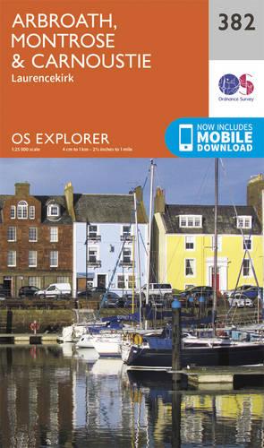 OS Explorer Map (382) Arbroath, Montrose and Carnoustie