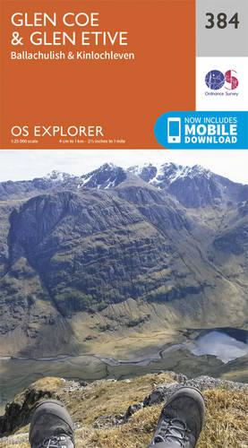 OS Explorer Map (384) Glen Coe