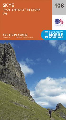OS Explorer Map (408) Skye - Trotternish and the Storr