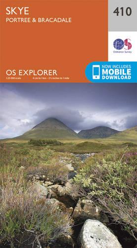 OS Explorer Map (410) Skye - Portree and Bracadale