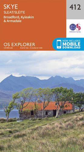 OS Explorer Map (412) Skye - Sleat