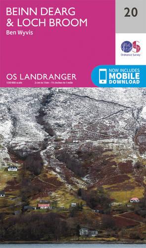 Landranger (20) Beinn Dearg & Loch Broom, Ben Wyvis (OS Landranger Map)