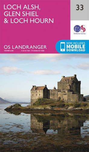 Landranger (33) Loch Alsh, Glen Shiel & Loch Hourn (OS Landranger Map)