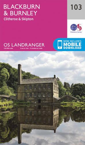 Landranger (103) Blackburn & Burnley, Clitheroe & Skipton (OS Landranger Map)