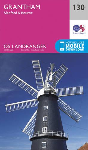 Landranger (130) Grantham, Sleaford & Bourne (OS Landranger Map)