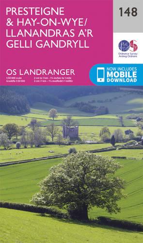 Landranger (148) Presteigne & Hay-on-Wye / Llanandras ar Gelli Gandryll (OS Landranger Map)