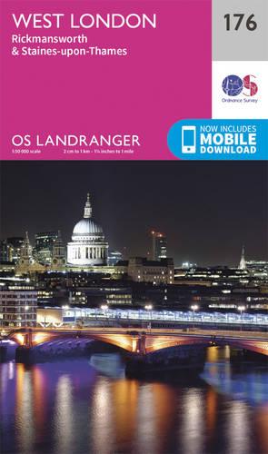 Landranger (176) West London, Rickmansworth & Staines (OS Landranger Map)