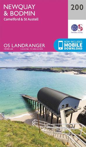 OS Landranger Map 200 Newquay, Bodmin, Camelford & St Austell (OS Landranger Map)