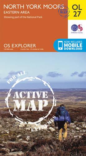 OS Explorer ACTIVE OL27 North York Moors - Eastern area (OS Explorer Map Active)