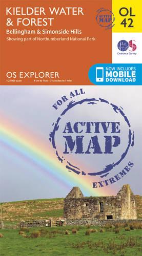 OS Explorer ACTIVE OL42 Kielder Water & Forest (OS Explorer Map Active)