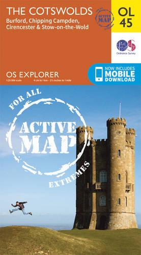 OS Explorer ACTIVE OL45 The Cotswolds (OS Explorer Map Active)