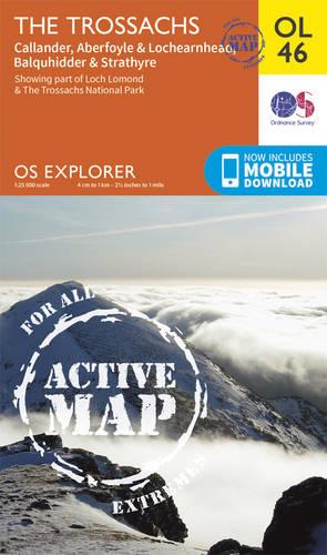 OS Explorer ACTIVE OL46 The Trossachs (OS Explorer Map Active)
