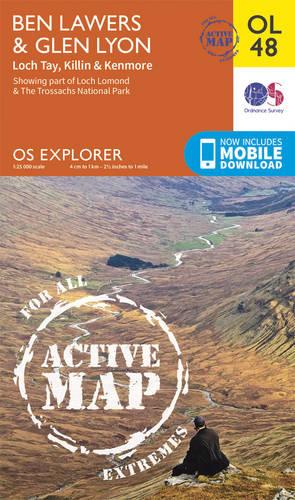 OS Explorer ACTIVE OL48 Ben Lawers & Glen Lyon (OS Explorer Map Active)