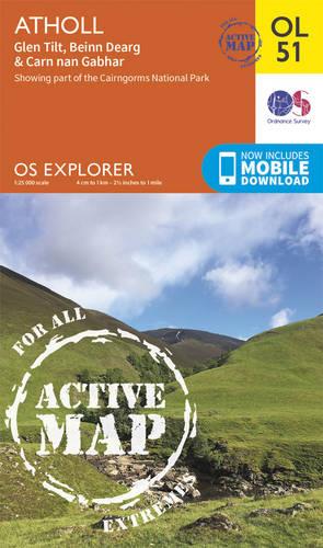 OS Explorer ACTIVE OL51 Atholl (OS Explorer Map Active)