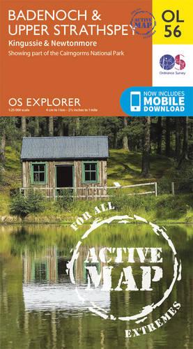 OS Explorer ACTIVE OL56 Badenoch & Strathspey (OS Explorer Map Active)